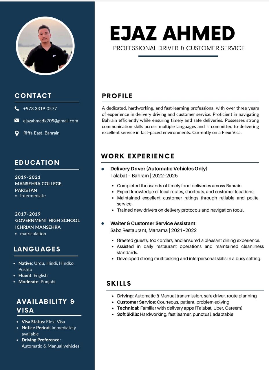 Riffa, Job Seekers, Looking For Job I Have Flexi Visa