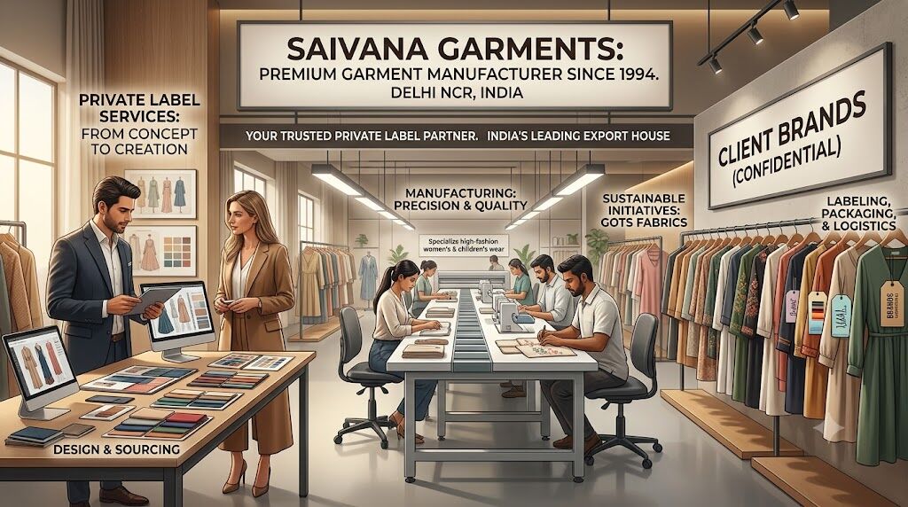 Faridabad, Business, Private Label Clothing Manufacturers India  - Saivana Garments