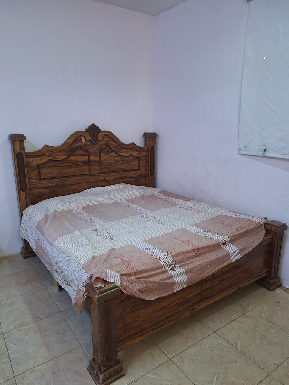 Riyadh, Furniture, SAR 250,  King Size Double Cot With Bed Good Condition