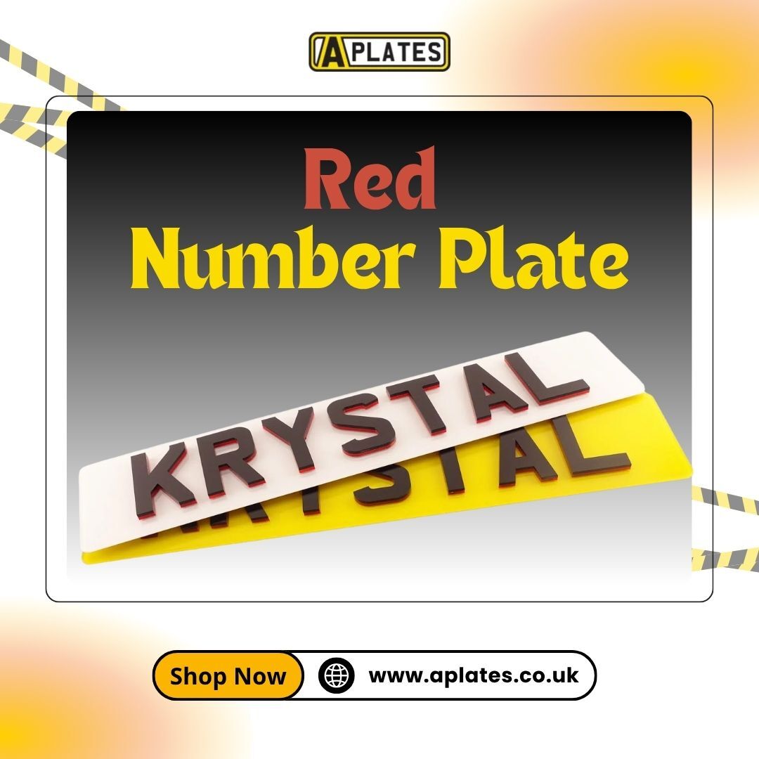London, Auto Parts, Red Plates Designed For A Bold And Eye-Catching Finish