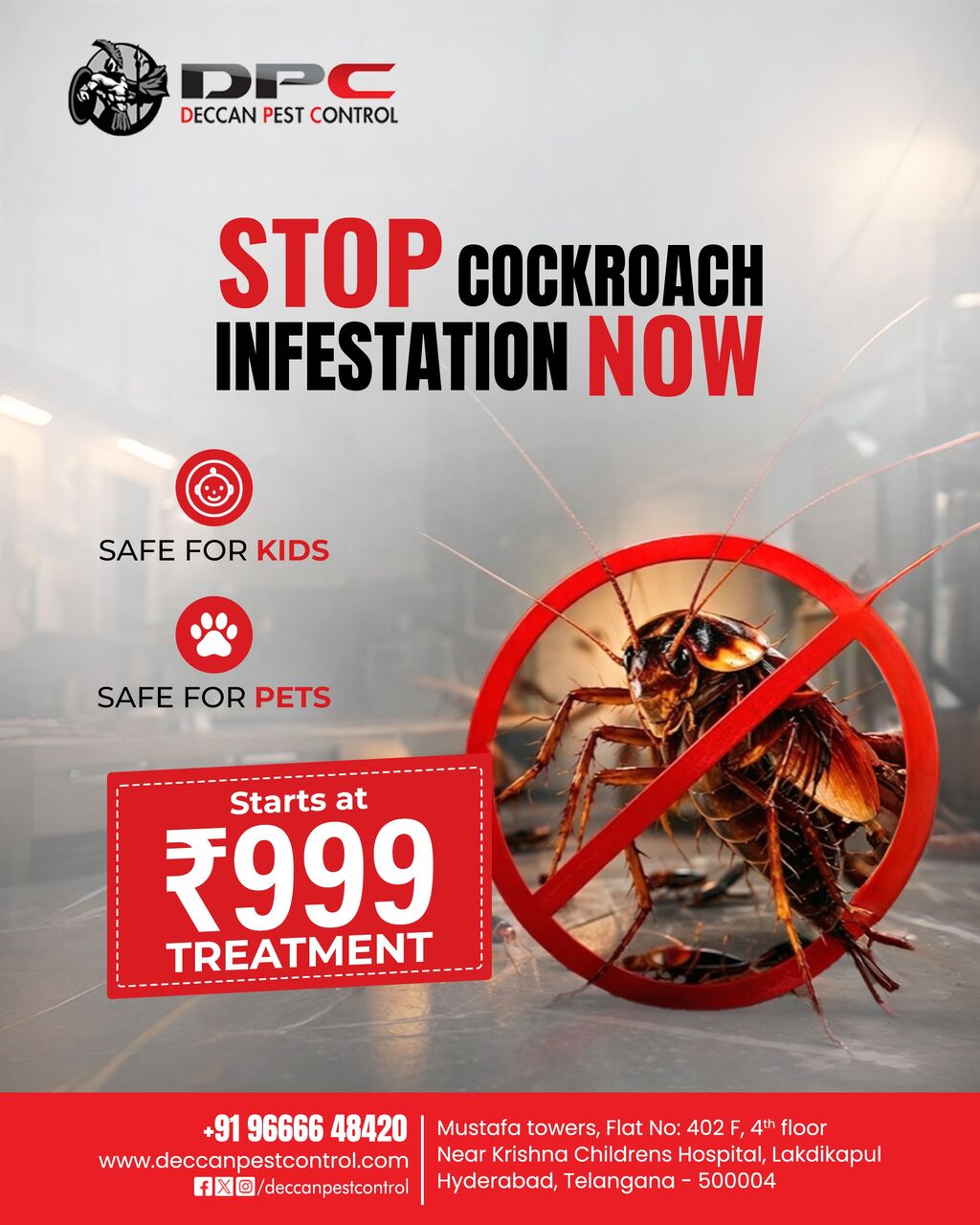 Hyderabad, Pest Control, Deccan Pest Control - Cockroach Pest Control In Secunderabad