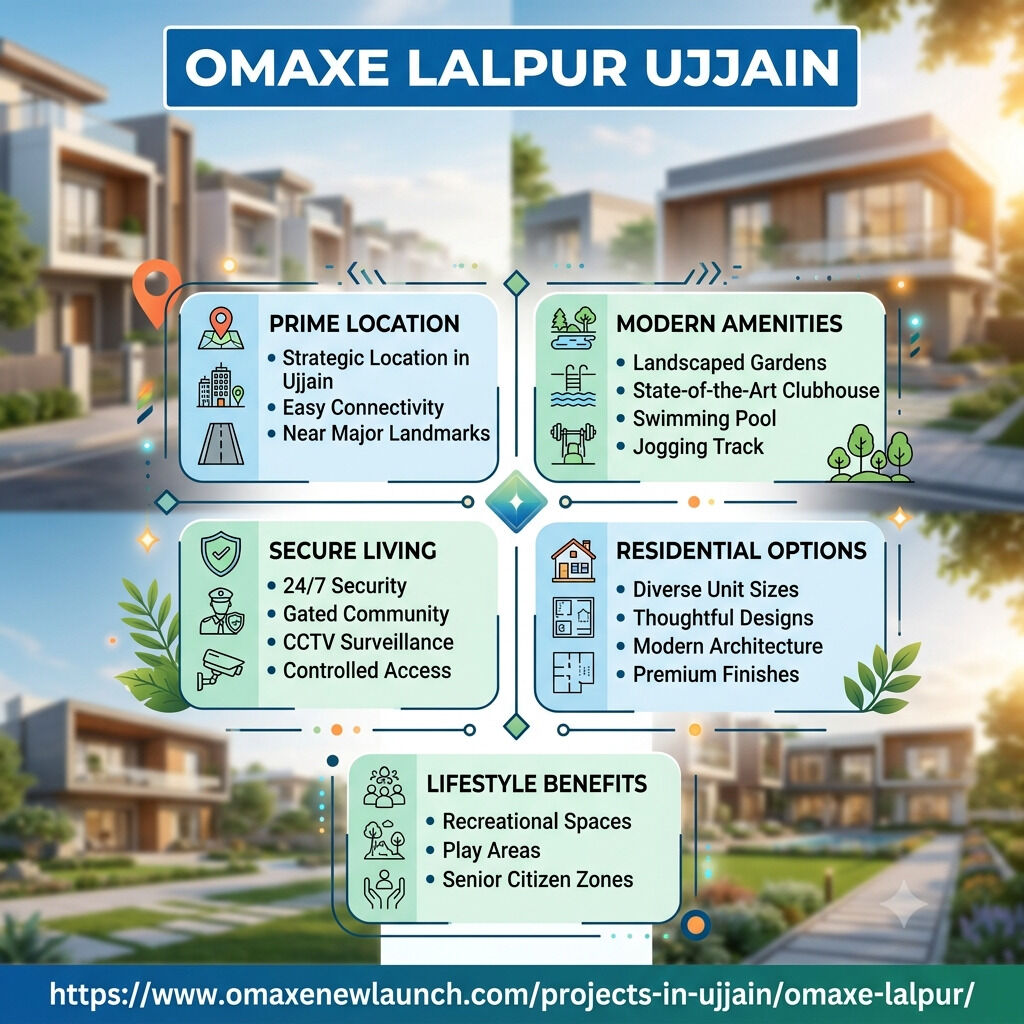 Indore, Apartments, Flats, Houses & Villas, INR 00001/month,  Omaxe Lalpur Ujjain A New Possibility