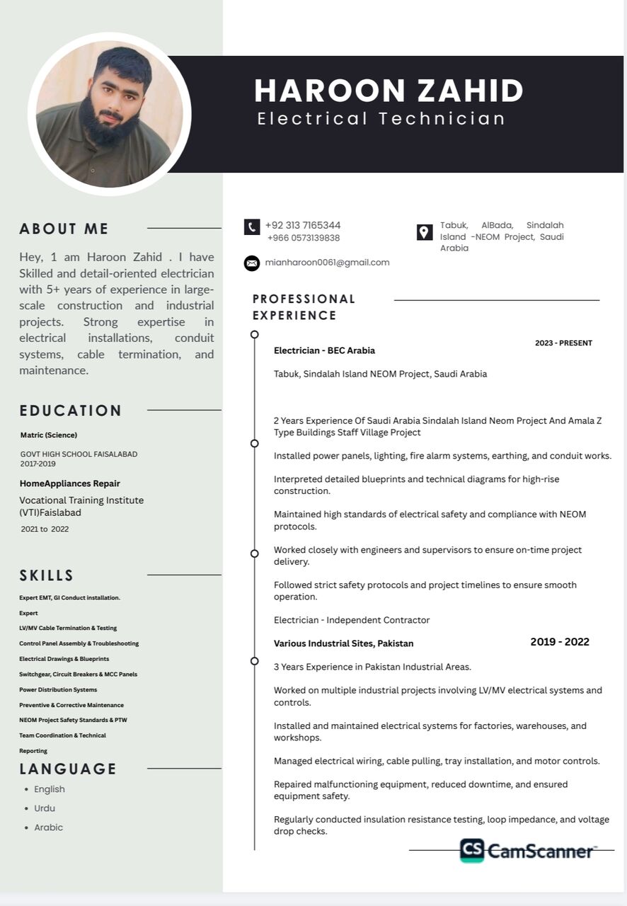 Riyadh, Jobs, Electrical Technician