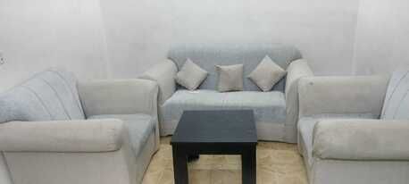 Al Malaz, Furniture, SAR 1350,  Double  Bed + Baby Bed + Shoe Rack+ Side Table + Makeup Mirror With Drawal +Sofa Set