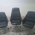 SAR 200,  Set Of 3 Executive Leather Office Chairs - High Back & Swivel