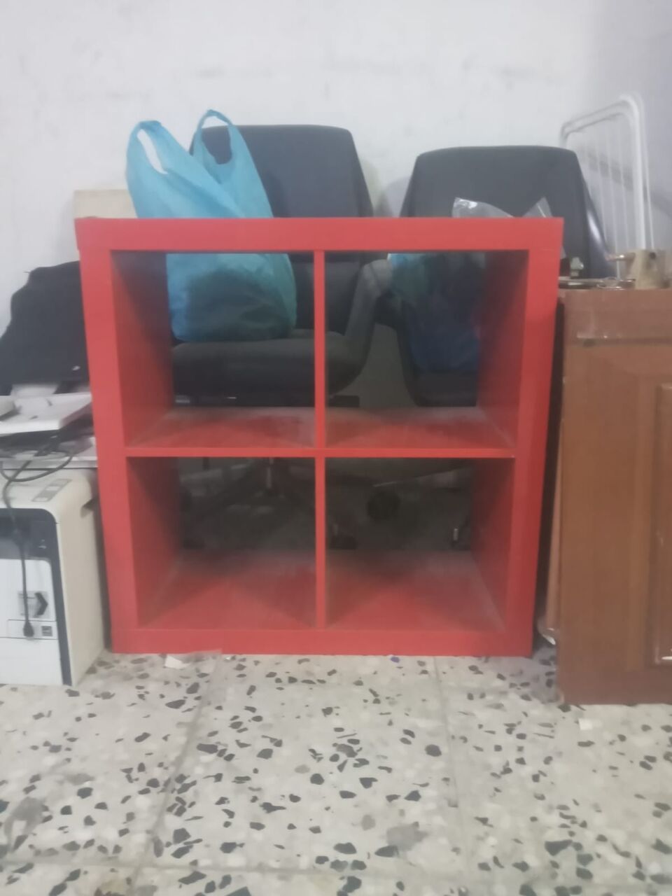 Jeddah, Furniture, SAR 250,  Modern Red 4-Cube Shelving Unit / Storage Cabinet