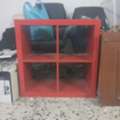 SAR 250,  Modern Red 4-Cube Shelving Unit / Storage Cabinet