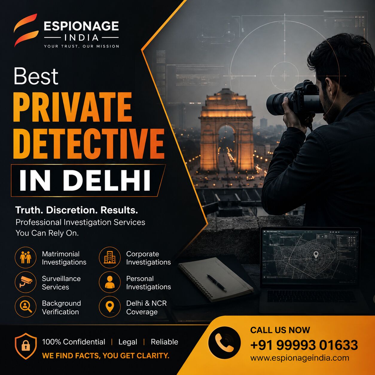 New Delhi, Legal, Best Private Detective In Delhi Providing Professional Investigation Services
