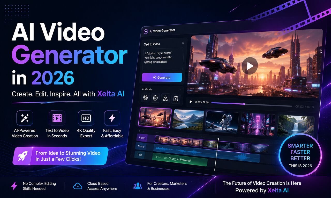 New York, Graphic Design, AI Video Generator: Create Professional Videos Faster With Xelta AI