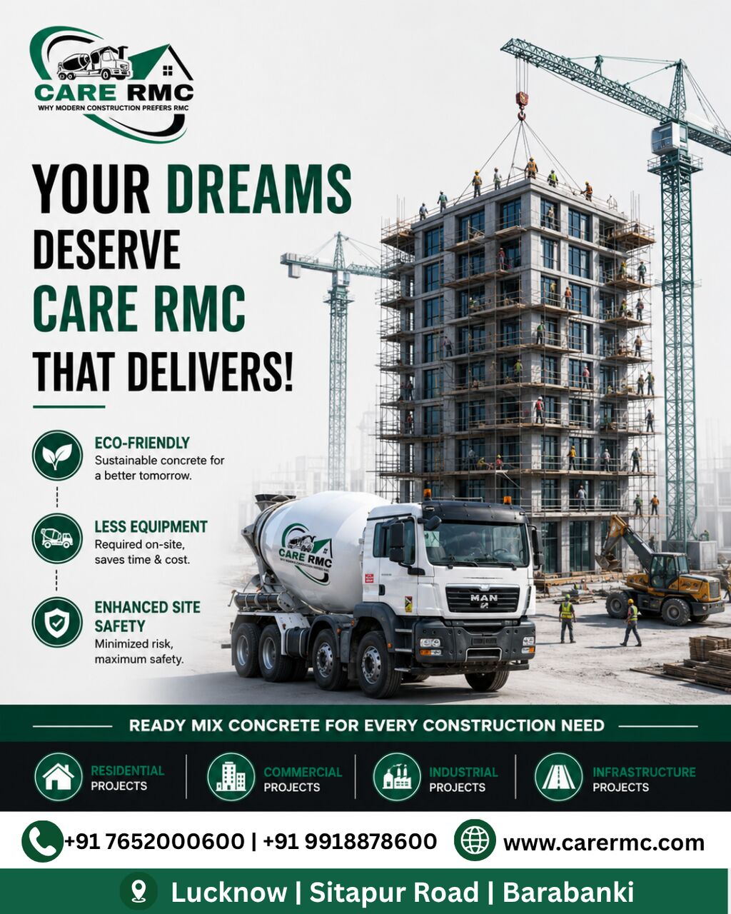 Lucknow, Construction, Trusted RMC Plant In Barabanki For Premium Ready-Mix Concrete Supply