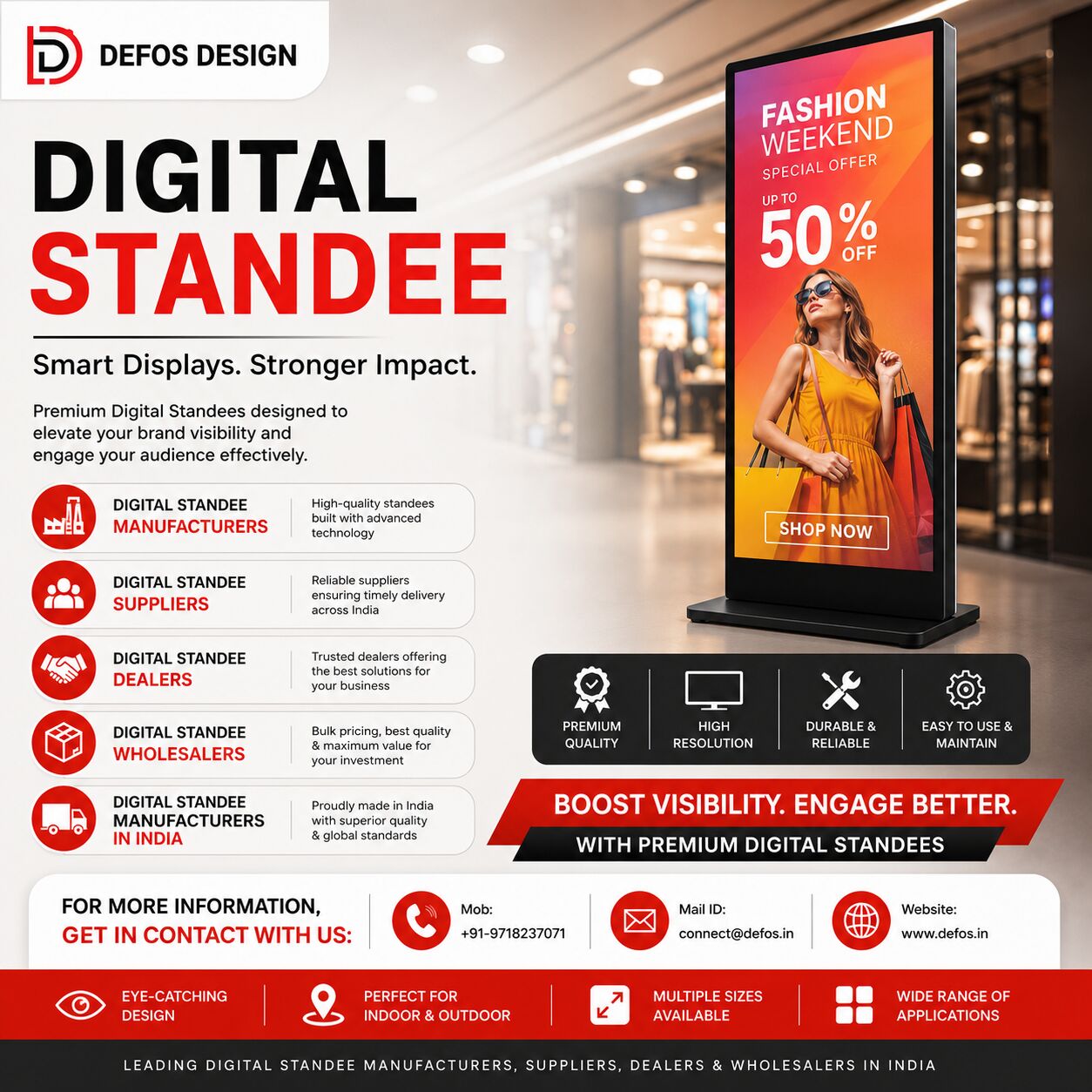 Gurugram, Wholesale Products, Reliable Digital Standee Suppliers & Dealers For Businesses