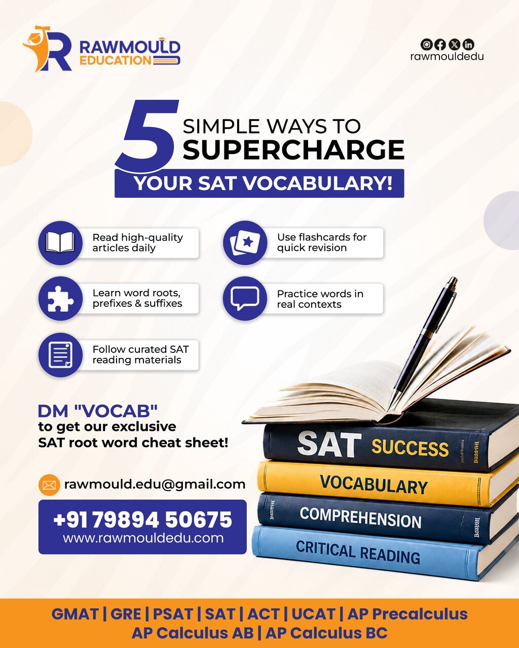 Hyderabad, Education, Rawmould Education - SAT Online Coaching In Hyderabad