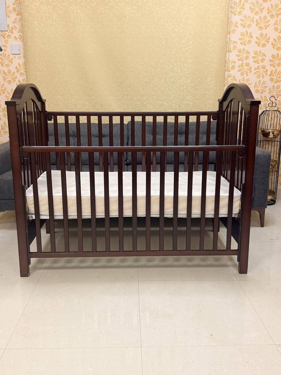Riyadh, Baby & Kid Stuff, SAR 400,  Junior Brand Baby Wood Crib 130×70 Adjustable With Parents Bed