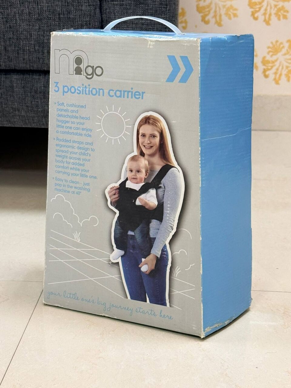 Riyadh, Baby & Kid Stuff, SAR 120,  Mothercare Brand-Baby Luxury Carrier Belt New With Packing 3 Ways To Carry