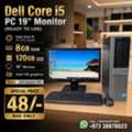 BHD 48,  DELL I5 Computer Set 8GB Ram 120GB SSD(SSD 10x Fast) With 19" Monitor Ready To Use