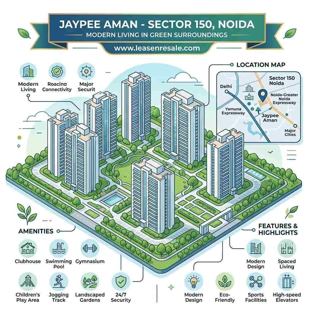 Noida, Apartments, Flats, Houses & Villas, Furnished,  Jaypee Aman Sector 150 Noida Luxury Living