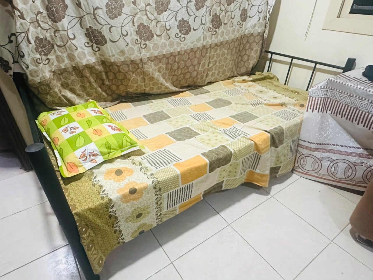 Makkah, Furniture, SAR 400,  Single Bed Frame With Matress And Panasonic Tv