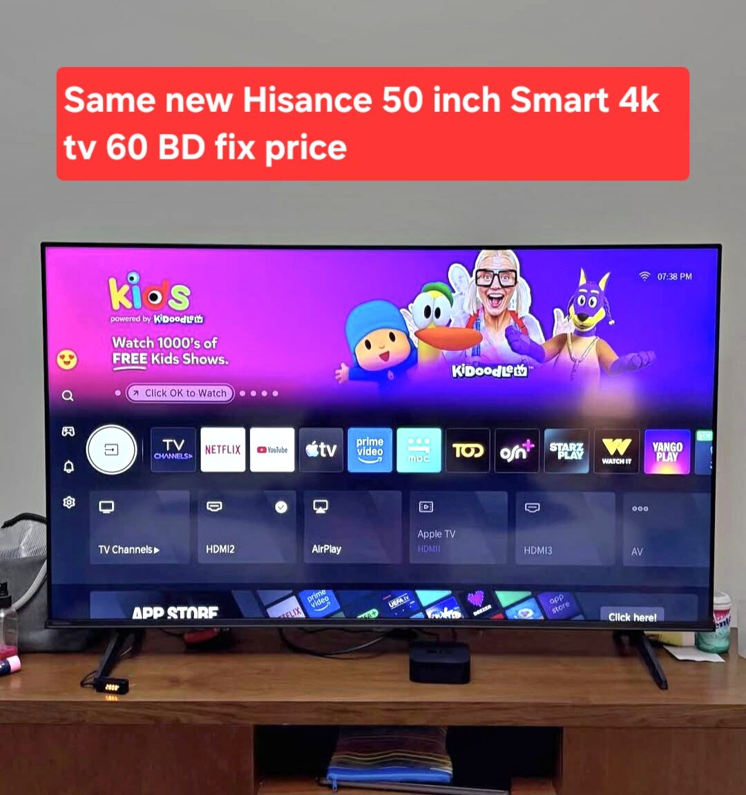 Manama, Electronics, BHD 60,  Hisance 50 Inch Smart 4k Tv Like New 60 Bd Msg 3670 8372 Wts Ap