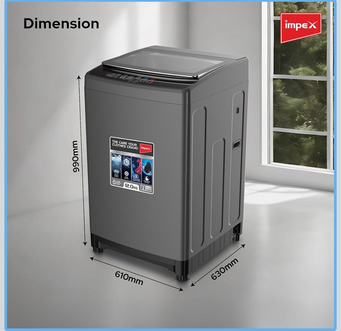Riyadh, Appliances, SAR 850,  Impex 12Kg Fully Automatic Top Load Washing Machine