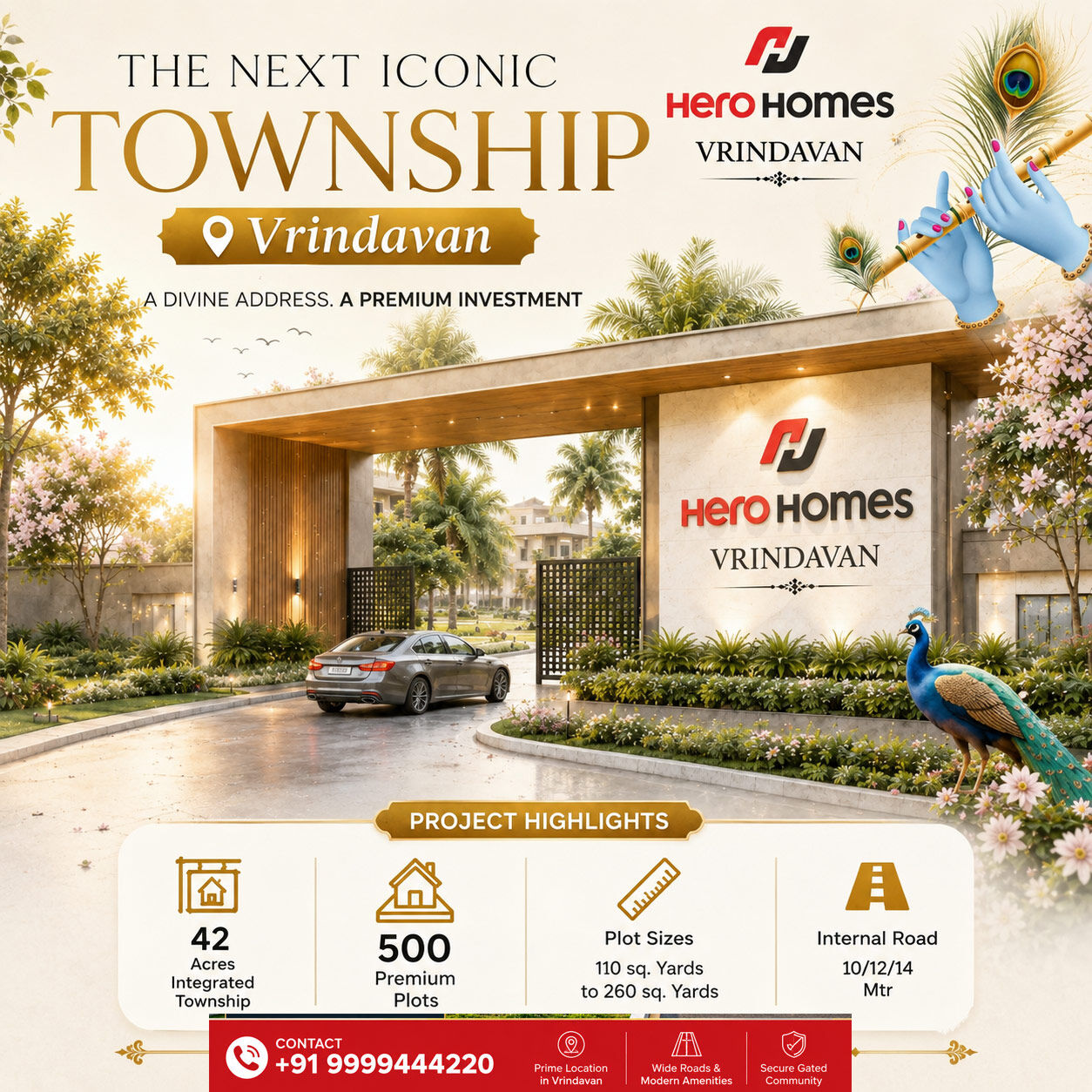 Lucknow, Residential Plots, INR 9500000,  110 Sq. Yard,  Hero Homes Vrindavan Near Banke Bihari Temple: Location & Connectivity