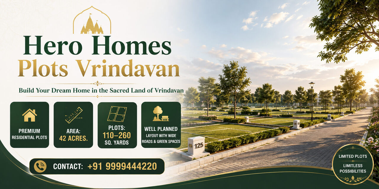 Lucknow, Residential Plots, INR 9500000,  110 Sq. Yard,  Hero Homes Vrindavan Near Banke Bihari Temple: Location & Connectivity