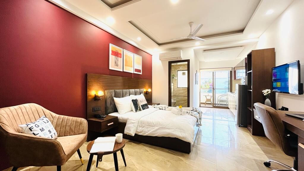Gurgaon, Apartments, Flats, Houses & Villas, INR 4500/day,  Furnished,  Studio,  375 Sq. Meter,  Studio Apartment DLF Cyber City Gurgaon