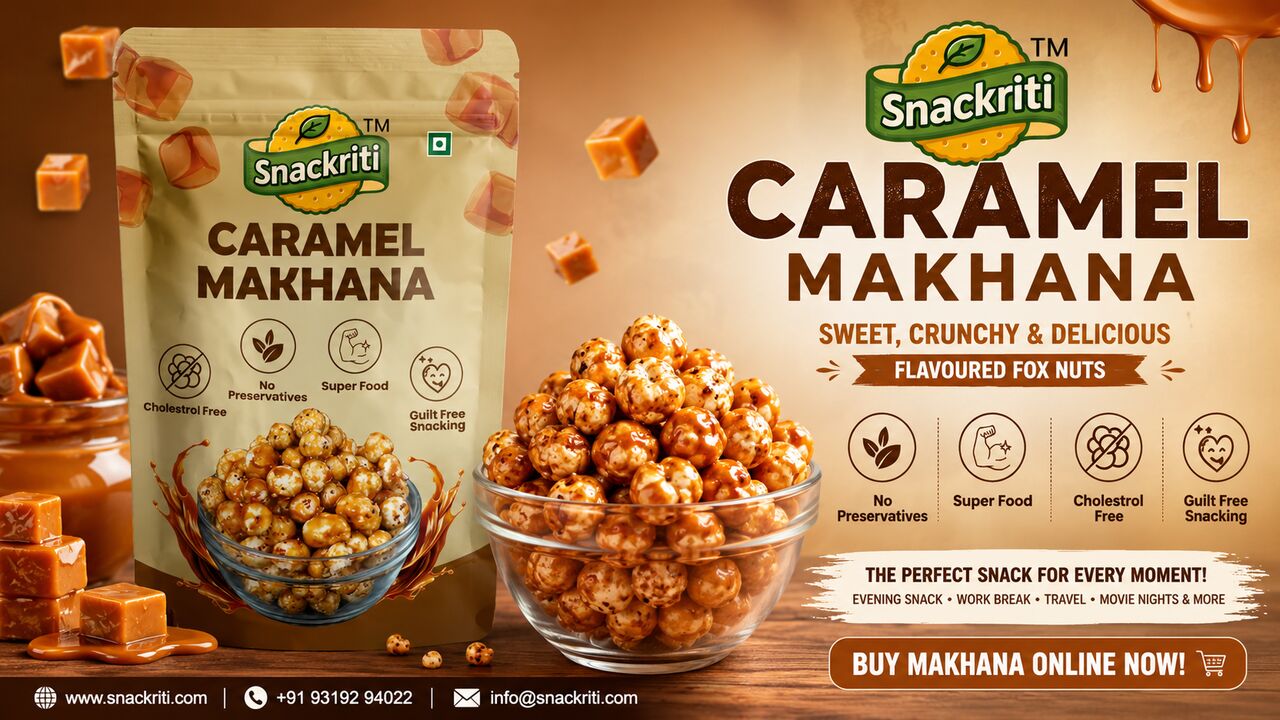 Mumbai, Business Partners, Caramel Makhana &ndash; Sweet & Crunchy Flavoured Fox Nuts | Snackriti