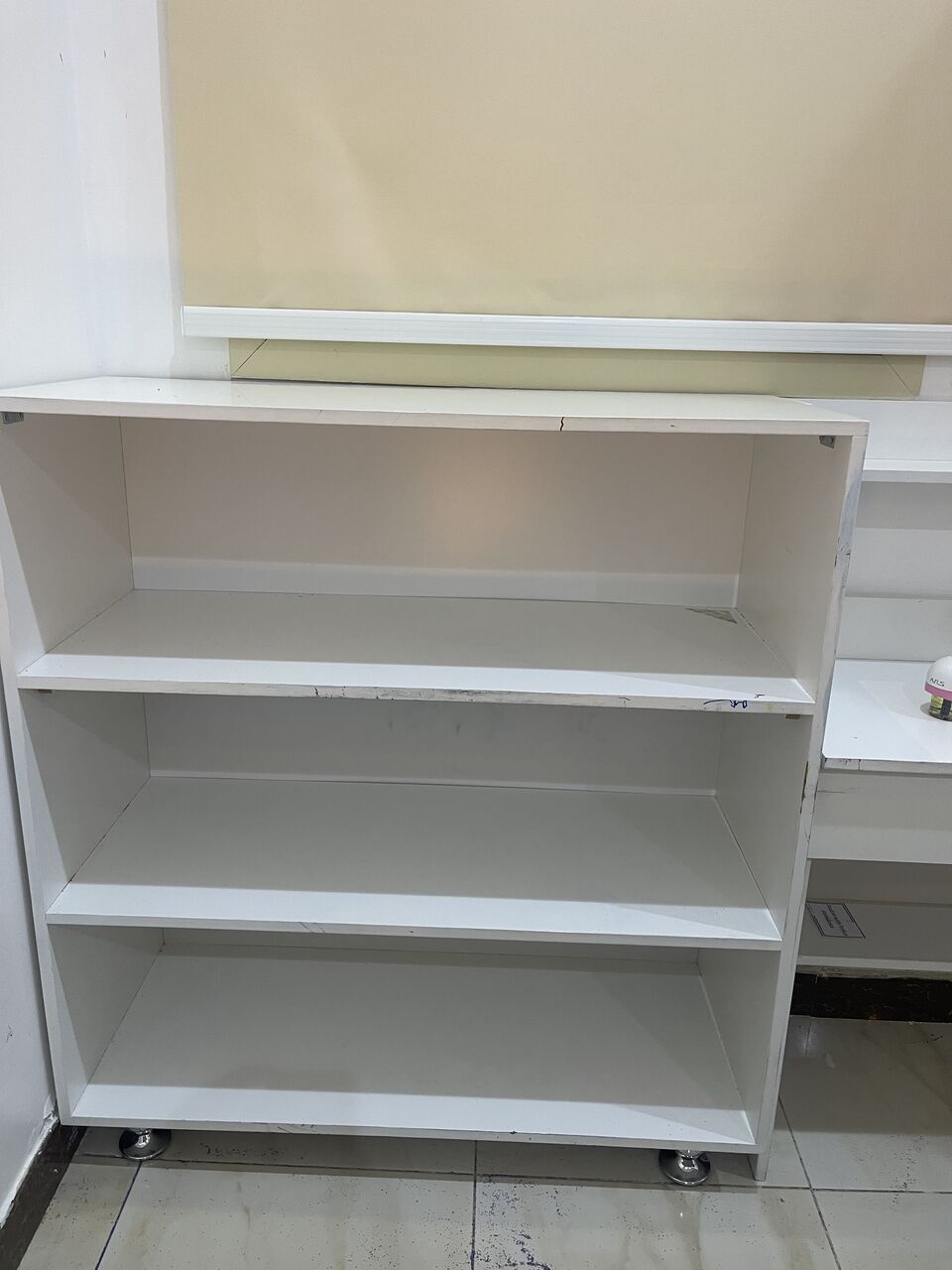 Riyadh, Furniture, SAR 150,  White 3-Tier Bookcase / Storage Shelf