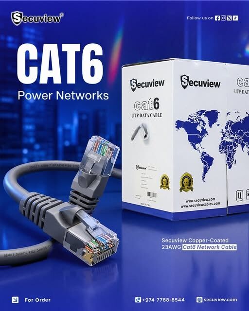 Doha, Electronics, QAR 240,  Secuview 23AWG CCA CAT6 305M Network Cable