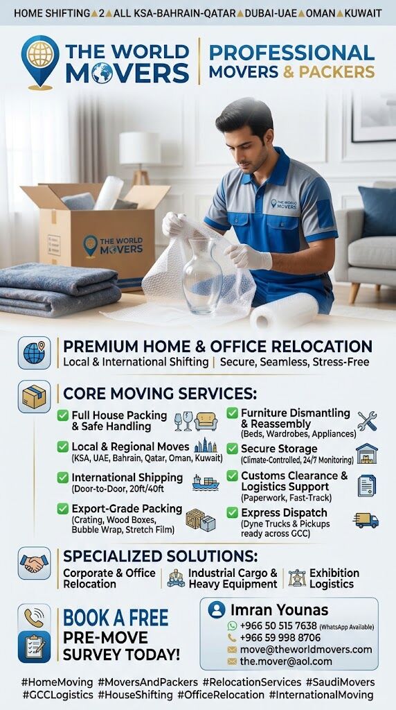 Dammam, Household, The World Movers - HOME SHIFTING▲2▲ALL KSA-BAHRAIN-QATAR▲DUBAI-UAE▲OMAN▲KUWAIT▲0505157638,