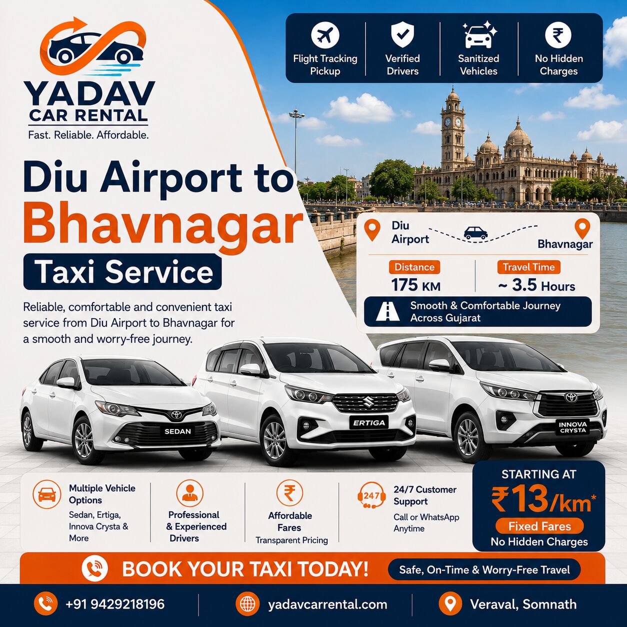 Ahmedabad, Travel, Diu Airport To Bhavnagar Cab Service For Easy Travel