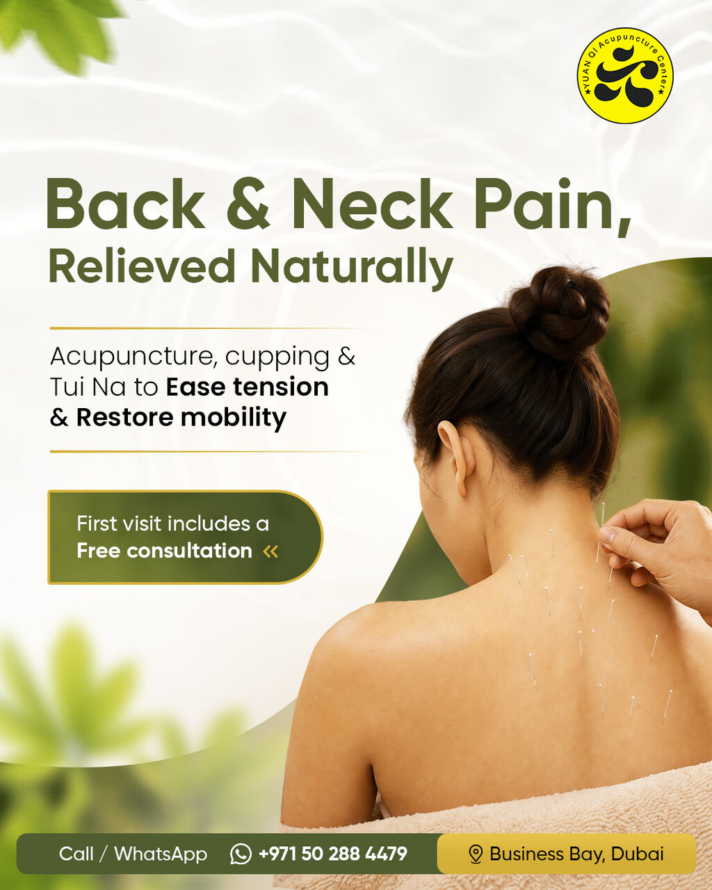 Dubai, Health, Acupuncture For Back & Neck Pain In Dubai | Yuan Qi