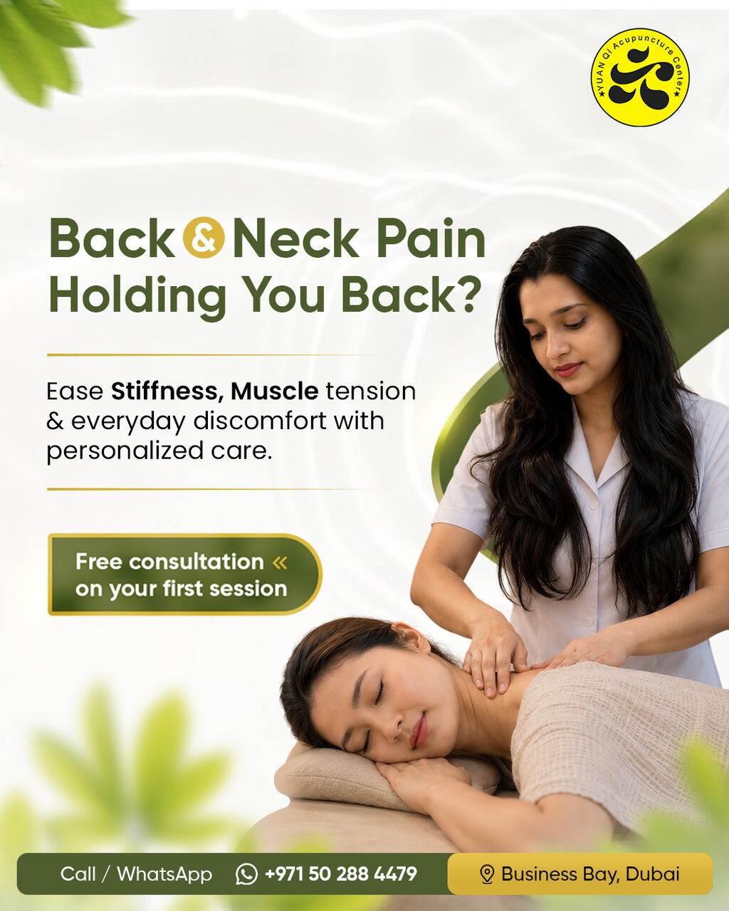 Dubai, Health, Acupuncture For Back & Neck Pain In Dubai | Yuan Qi
