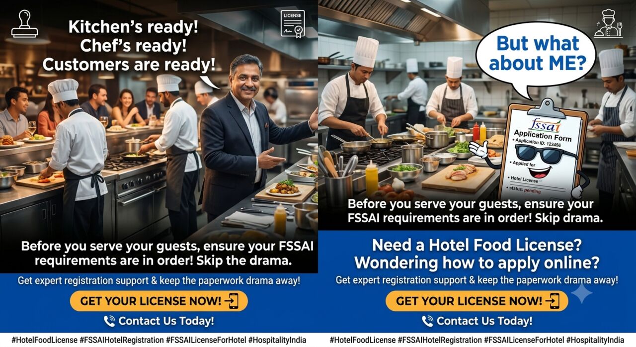 Dwarka, Business, 🏨 Running A Hotel But Confused About Food Registration?