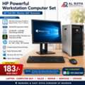 BHD 183,  HP Powerful Workstation PC Set HP 24" FHD+ Monitor 128GB RAM 512GB SSD NVidia 4GB Graphics
