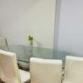 SAR 400,  Good Steel And Glass Table And 8 Chairs For Sale