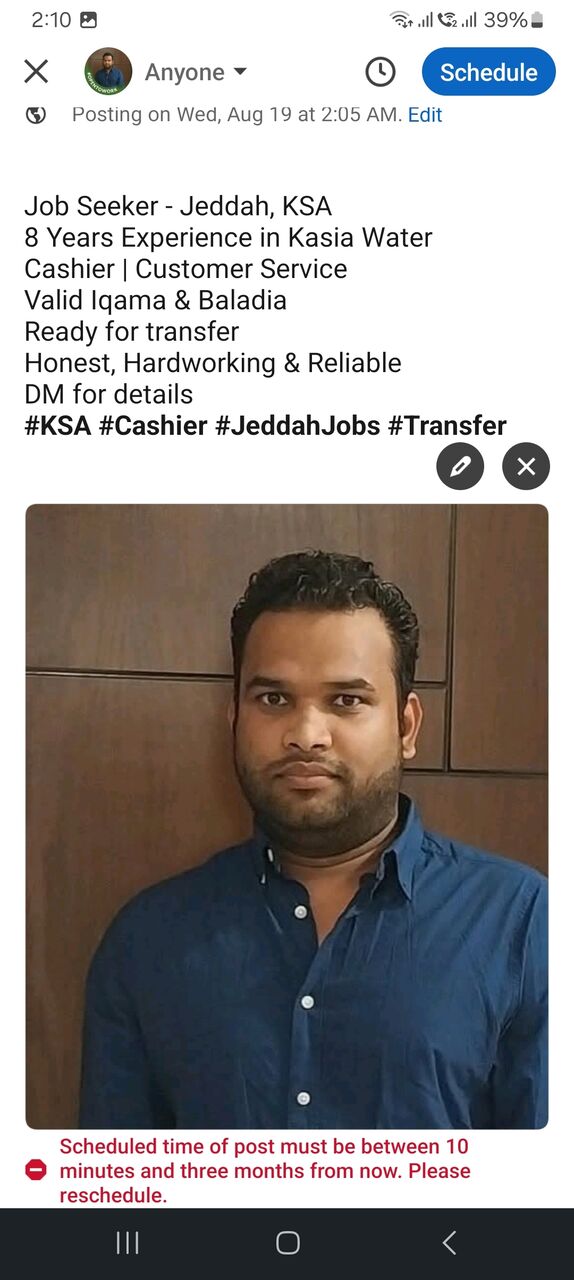 Jeddah, Job Seekers, Looking For Job In Jeddah - Customer Service, Cashier, Waiter