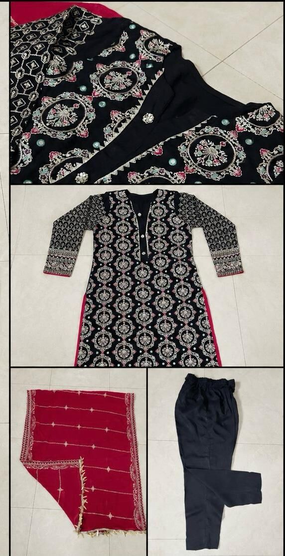 Al Suwaidi, Clothing & Accessories, SAR 100,  Brand New Pakistani 3-Piece Ready-Made Suits – Only 100 SAR ✨
