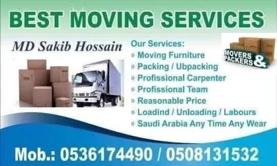 Khobar, Labor/Moving, House Shifting, Movers & Truck Services Across Saudi Arabia 0508131532