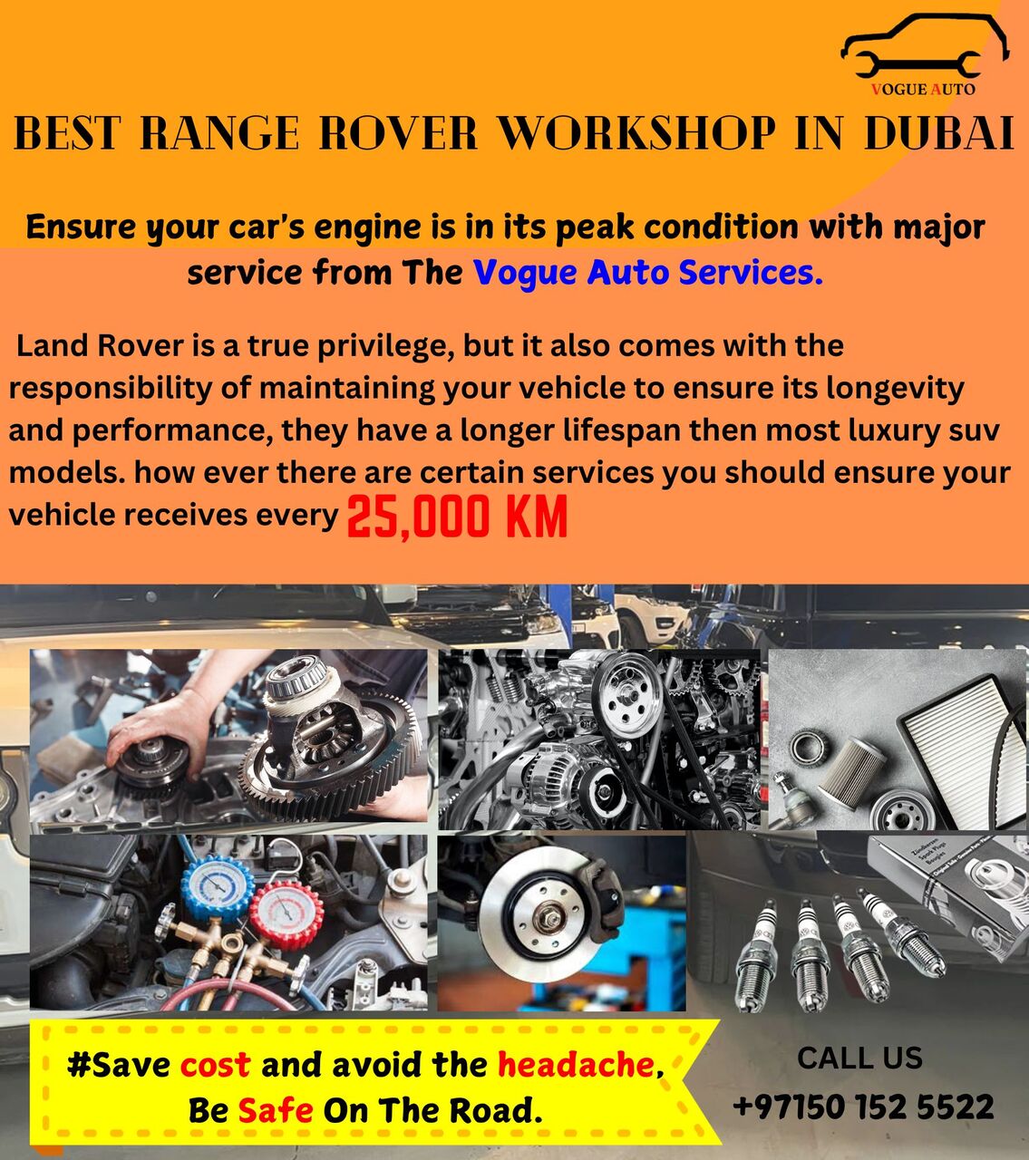 Dubai, Automotive, BEST RANGE ROVER REPAIR IN DUBAI-MAJOR SERVICE EVERY 25000 KM