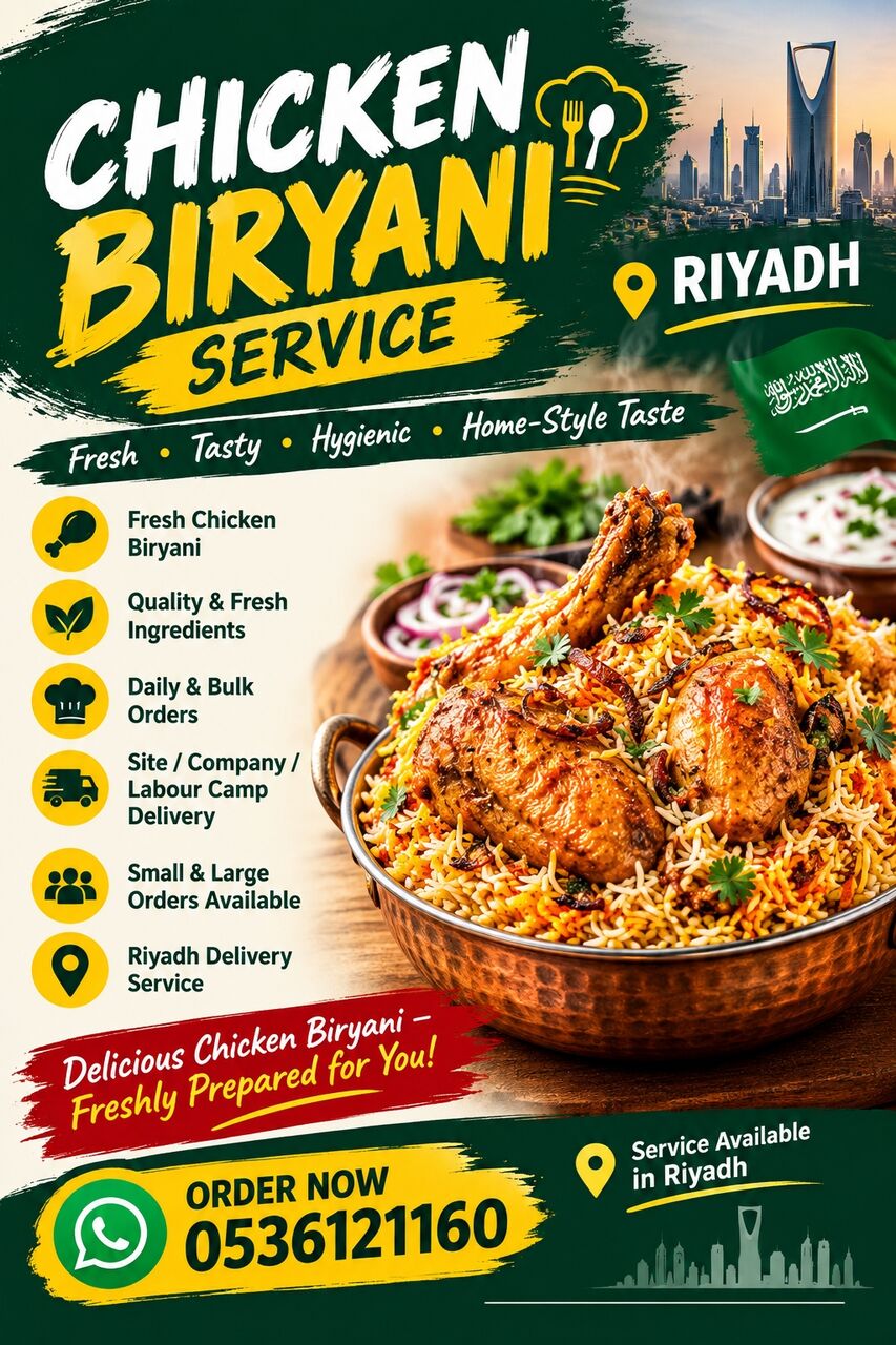 Riyadh, Catering, CHICKEN BIRYANI SERVICE 🍚
