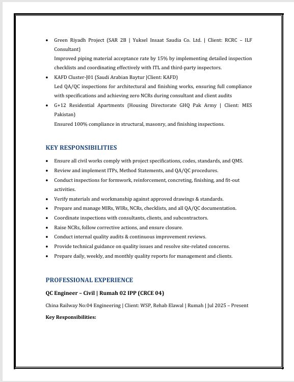 Riyadh, Job Seekers, QA/QC Civil Engineer