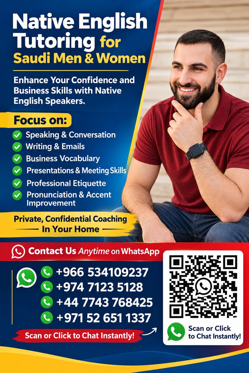 Dammam, Lessons Offered, NATIVE ENGLISH SPEAKER | SPOKEN ENGLISH & FLUENCY &ndash; DAMMAM