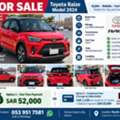 SAR 5000,  TOYOTA RAIZ 1.0 TURBO LEASE TRANSFER MODEL 2024.