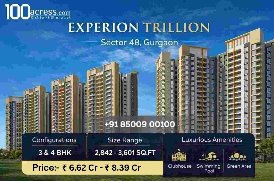 New Delhi, Real Estate For Sale, INR 6,  3 BR,  2842 Sq. Feet,  Experion The Trillion Sector 48 Gurgaon Luxury Flats