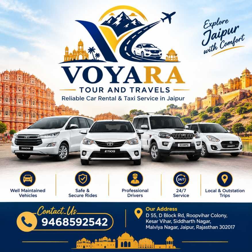 Jaipur, Travel, Affordable Taxi & Car Rental Service In Jaipur | Voyara Tour And Travels