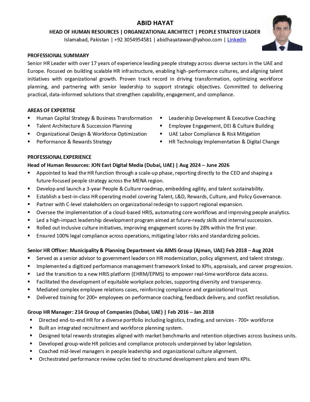 Riyadh, Job Seekers, HR Manager- CHRP/CHRM/HRBP - 18 Years Gulf/Italy Experience- Seeking Job