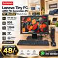 BHD 48,  Lenovo Tiny PC AMD 7th Gen RAM 8GB SSD 120GB M.2 1GB Graphics With 19" Mon Built-in WIFI