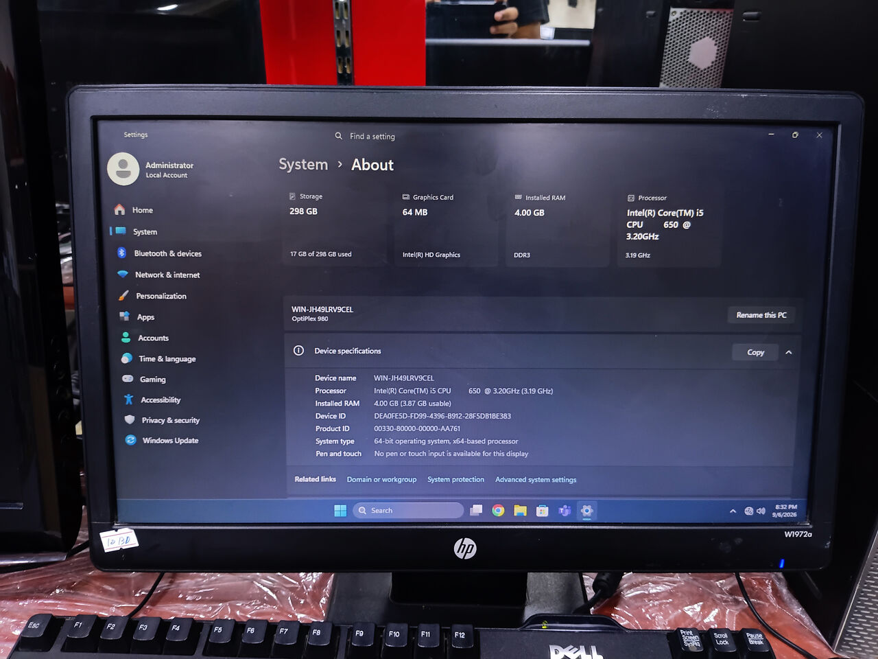 Riffa, Computers, BHD 30,  DELL Computer Set I5 3.20GHz 4GB/320GB HDD 19&rsquo;Inch HD & Win 11 Pro 30 BD Only