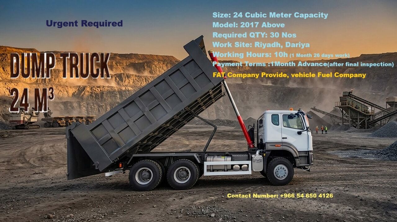 Riyadh, Jobs, Dump Truck